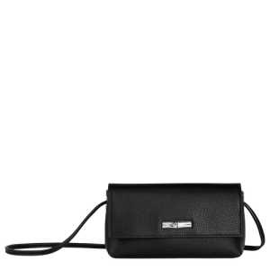 Pouches Longchamp Roseau Essential Kozene Damske Čierne | BWVJPK789