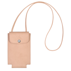 Puzdro na Mobil Longchamp Le Pliage Green Kozene Damske Ruzove | PJFNQG145