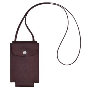Puzdro na Mobil Longchamp Le Pliage Green Kozene Damske Červené | YNHDZA021