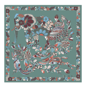 Silk Scarves Longchamp Fall-Zimná 2022 Podkategória Silk Damske Zelene | WQZUOI013