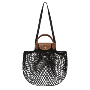 Taška Cez Rameno Longchamp Le Pliage filet Platene Damske Čierne | JSVFHC812
