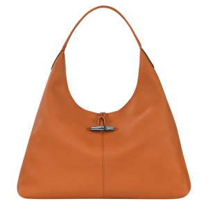 Taška Cez Rameno Longchamp Roseau Essential XL Kozene Damske Oranžové | GFPXOZ064