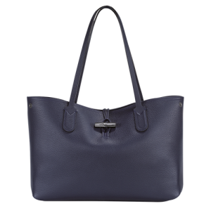 Taška Cez Rameno Longchamp Roseau Essential Kozene Damske Modre | QZKJHT695