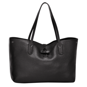 Taška Cez Rameno Longchamp Roseau Essential Kozene Damske Čierne | VKAZSX953