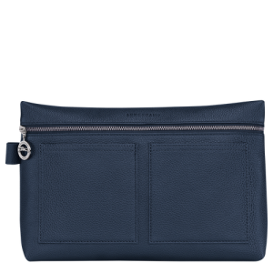 Toaletné Tašky Longchamp Le Foulonné Kozene Damske Modre | RAMEXU785